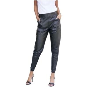 SPANX Faux Leather Black Joggers Size XS
Pants